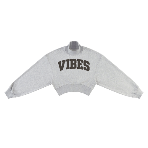 VIBES,sweatshirt,mockneck,unisex,everyday,varsity